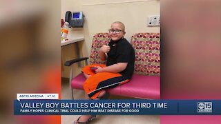 Valley boy battles cancer for third time