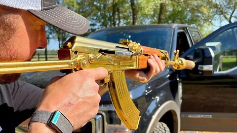 Gold Plated AK47 vs Bulletproof Car Door 🚘🔫 #shorts