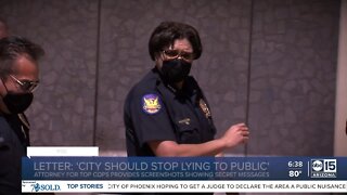 New letter accuses Phoenix police chief of lying about use of messaging app