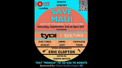 Save Maui benefit concert sponsored by Global Health Project