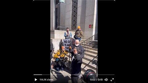 3/21/2023 - NYC-2 anti-Trump protesters! Trump is baiting black hats! Keep praying!