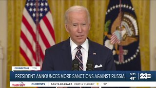 President announces more sanctions against Russia