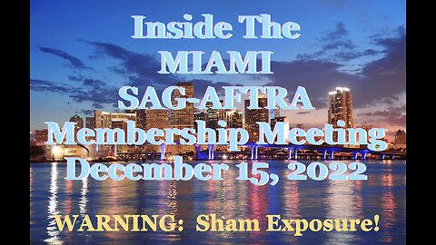 Inside The Miami Sag-Aftra Membership Meeting