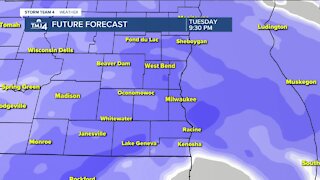 Winter storm moves in Tuesday evening