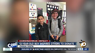12-year-old boy inspires others to donate