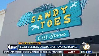 Small business owners upset over guidelines