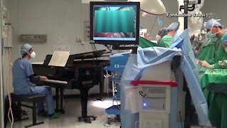 Piano plays during boy's surgery