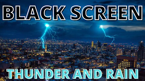 THUNDER and RAIN Sounds for Sleeping BLACK SCREEN!! Healing Sleep, Relaxation, Storm Noise, Natural