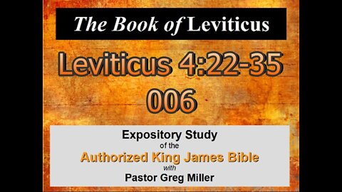 006 Leviticus 4:22-35