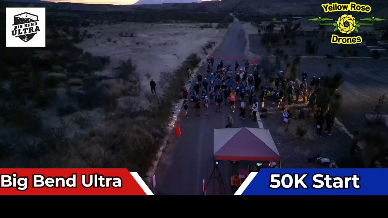 50K Runners Start the Big Bend Ultra Marathon 2023 trailrunning 