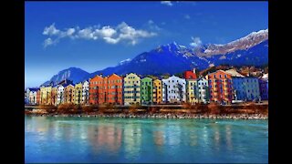 Beautiful view from Innsbruck city