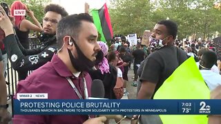 Thousands gather peacefully in Baltimore City to protest police brutality