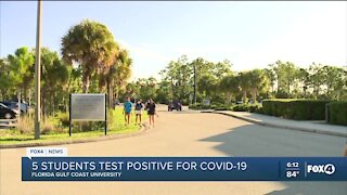 5 students at FGCU test positive for COVID-19