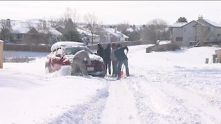 Neighbors digging themselves out following weekend snowstorm