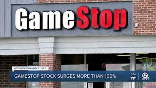 GameStop stock surges over 100% Wednesday