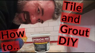 How to tile and grout master bathroom remodel DIY