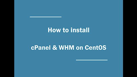 [VPS House] How to install cPanel&WHM in VPS or Dedicated Severs?