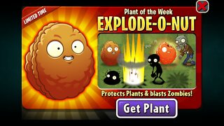 Plants vs Zombies 2 - Epic Quest - SEEDIUM Plant Showcase - Explode-o-Nut - January 2022