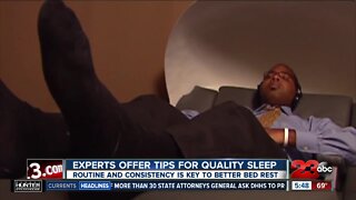 Experts offer tips for quality sleep