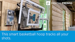 This smart basketball hoop tracks all your shots.