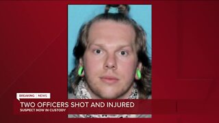 Suspect accused of shooting 2 police officers now in custody