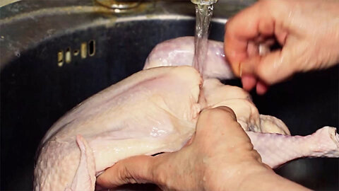 This is why you shouldn't wash chicken before cooking
