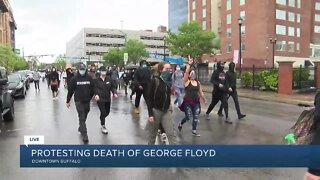 George Floyd protesters march in Buffalo