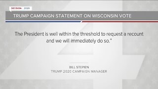 'We will immediately' seek a recount in Wisconsin, Trump campaign says