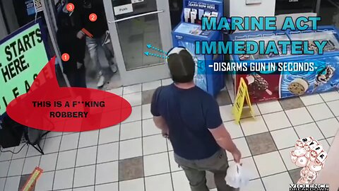 Marine disarms a gun during a robbery | Real Violence For Knowledge