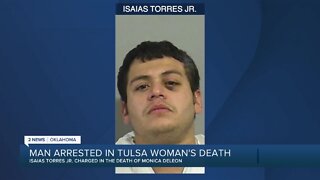 Man arrested, charged in Tulsa woman's death