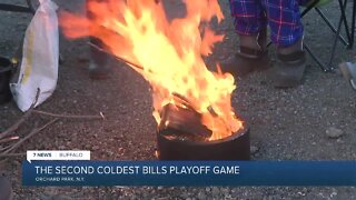 Bitterly cold temperatures won't stop Bills fans from tailgating