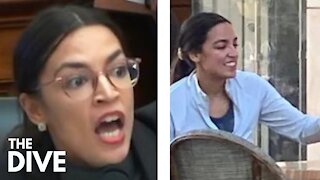 AOC MELTS DOWN After Being Caught Maskless