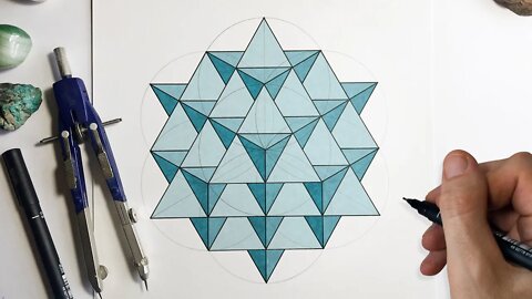 How to draw the 64 star tetrahedron