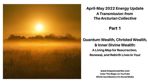April-May 2022: Quantum & Christed Wealth ~ A Living Map for Resurrection & Renewal Lives In You