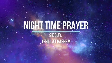 Bedtime Prayer for Young Children Siddur Tehillat HaShem
