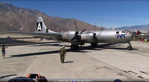Warbird Aviation WWII Restored Boeing B 29 "FIFI Flys Again" Starts up, Takes off and Lands.