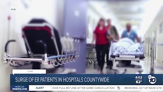 Surge of ER patients in hospitals countywide