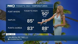 FORECAST: Mostly sunny Thursday with spotty showers