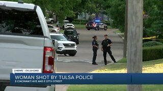 Woman shot by Tulsa police during standoff