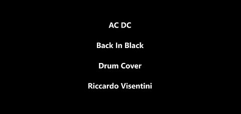 AC DC - Back In Black - Drum Cover