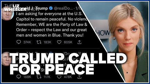 PROOF that Trump called for peace on Jan. 6th