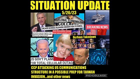 Situation Update: CCP Attacking US Communications Structure In A Possible Prep For Taiwan War Invasion! 50 Senators To Undisclosed Bunker-Enough To Pass A Bill With VP! - We The People...