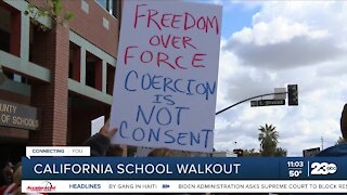 Kern County residents participate in statewide school walkout