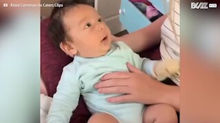 Ten-week-old baby surprises everyone by saying “I love you”