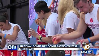 Salvation Army holds World Donut Eating Content on USS Midway
