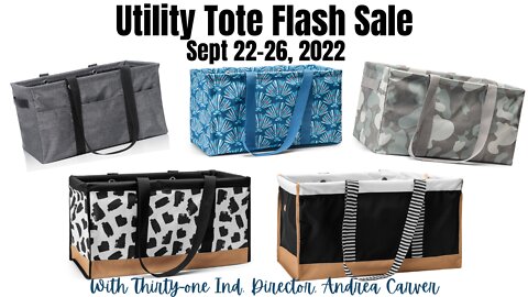 The NEW Small Utility Tote from Thirty-One and Andrea Carver!!! 