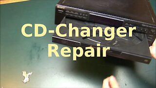 002 - Sony 5 Disc CD Changer Repair - Stuck Drawer, belt replacement, dissasemble