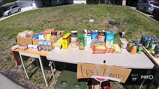 Woman puts together food pantry to help community