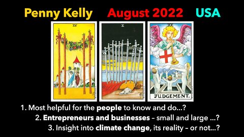 [01 August 2022] Tarot: 1.Most Helpful to know? 2. Entrepreneurs & Businesses? 3. Climate Change?