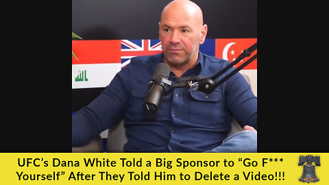 UFC’s Dana White Told a Big Sponsor to “Go F*** Yourself” After They Told Him to Delete a Trump Video!!!